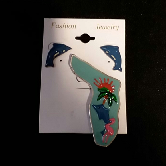 Fashion Jewelry Jewelry - Florida With Dolphins Set